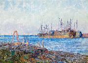 Frederick Mccubbin, Ships, Williamstown by Frederick McCubbin